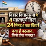 Bihar Assembly passed 4 important bills